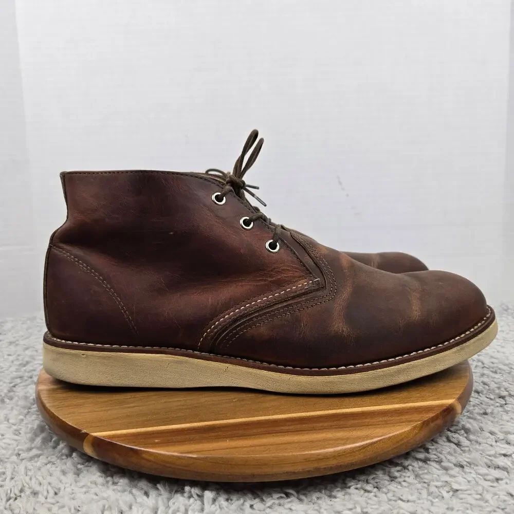 Red Wing Mens 14D Style 3137 Heritage Brown Leather Amekaji Work Chukka Boot USA